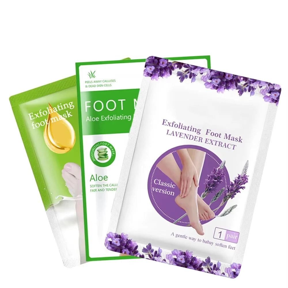 1/2/3 Pair Feet Exfoliating Foot Masks Pedicure Socks Exfoliation Scrub for Feet Mask Remove Dead Skin Heels Foot Peeling Mask