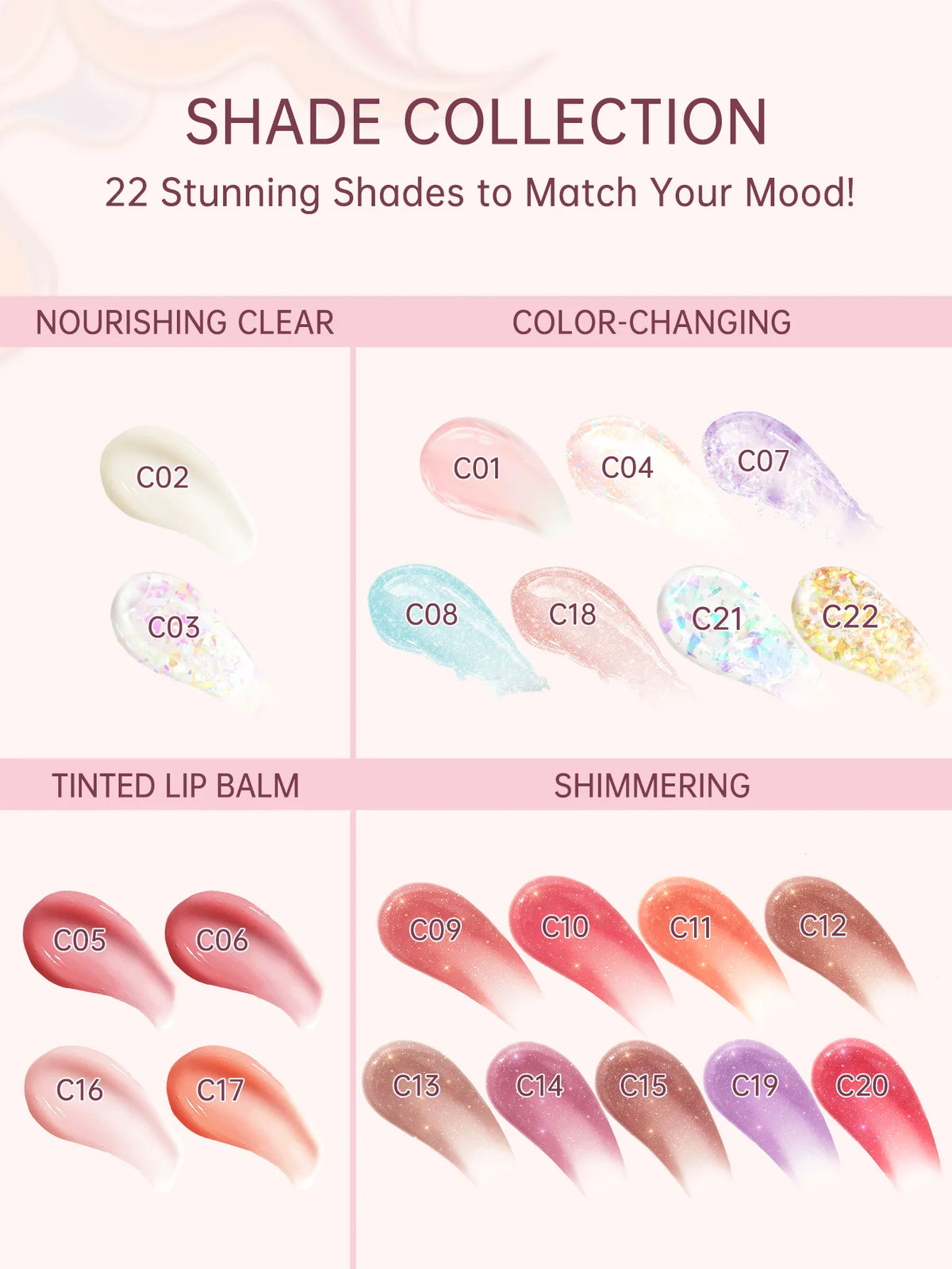 CATKIN Tinted Lip Balm Color Changing Lipstick Ultra Hydrating Natural Lip Moistrurizer with Vitamin E Nourishing For Cracked &