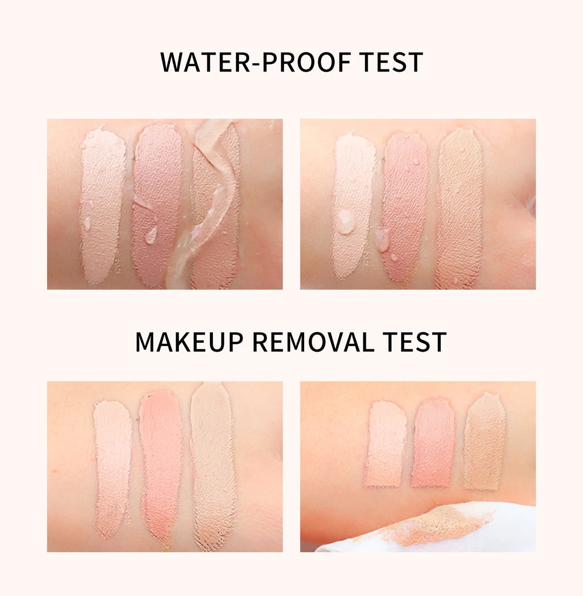 QIC Waterproof & Sweatproof Concealer Cream - Tattoo Coverage, Long-Lasting Foundation, Natural, Full Coverage, All Skin Types