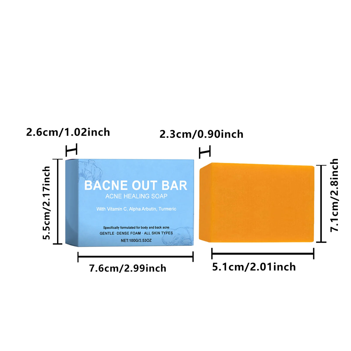 Body Cleansing Soap Gentle Anti Acne Exfoliating Facial & Body Cleanser Brightening Oil Control Soothing Skin Care Shower Soap