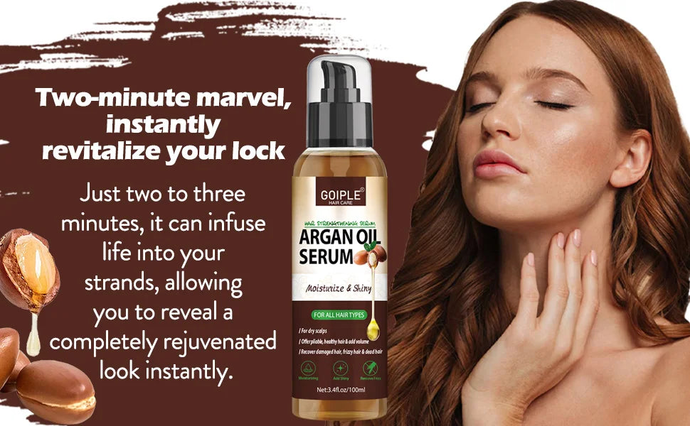 100ml Argan Oil Hair Serum Moisturizing Shiny Remove Frizz Conditioner Repair Damaged Hair and Restore Hairs Gloss Essential Oil
