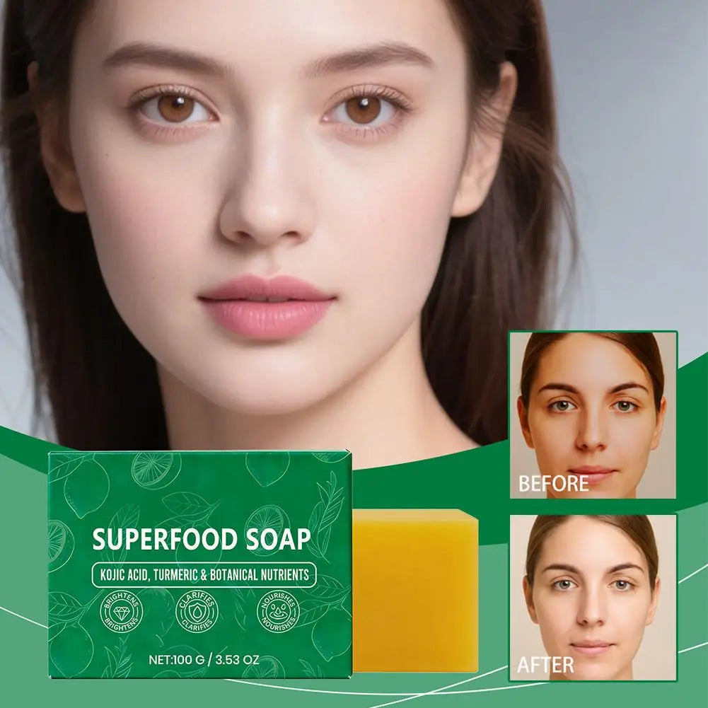 1/2PCS Turmeric Lemon Soap for Dark Spots Removal Skin Brightening Face Body Wash Deep Cleansing Nourishing Hyperpigmentation Ca
