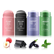 Ocheal Mask Green Tea Bamboo Charcoal Solid Facial Cleansing Stick Deep Cleansing Pores, Removes Blackheads, Controls Oil, Moisturizes and Hydrates, Smear-On Mud Mask for Men and Women.