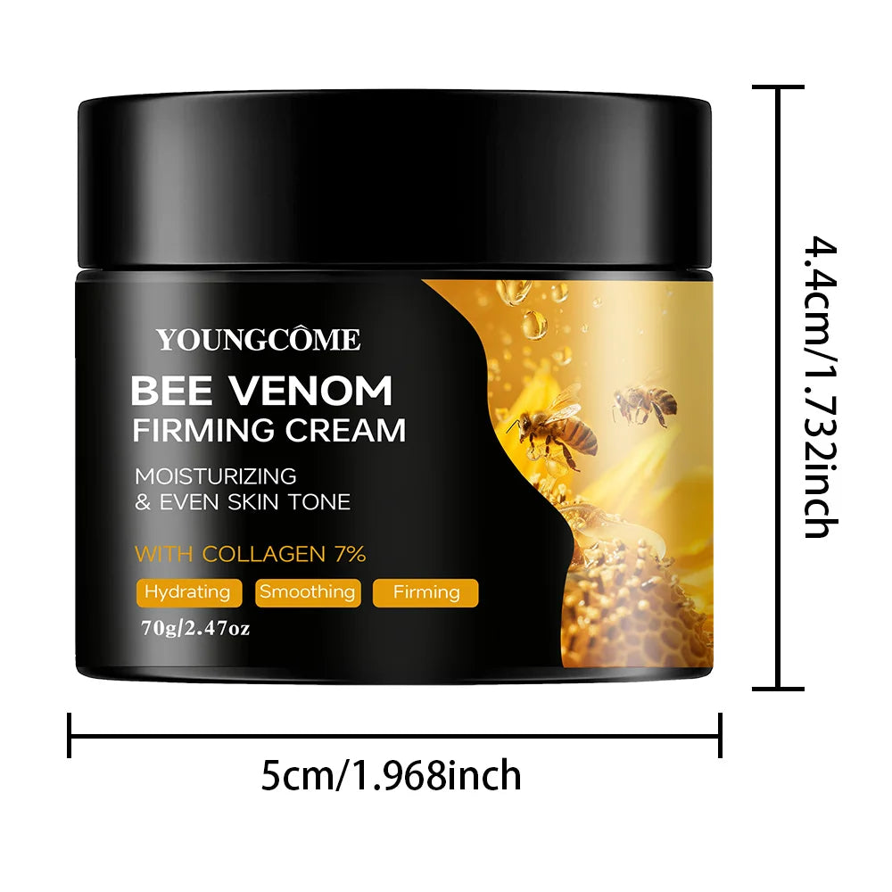 Premium Bee Venom Cream Face Neck Collagen Boost Skin Firming Lifting Natural Hydrating Moisturizer Non Greasy Gentle Care Impro
