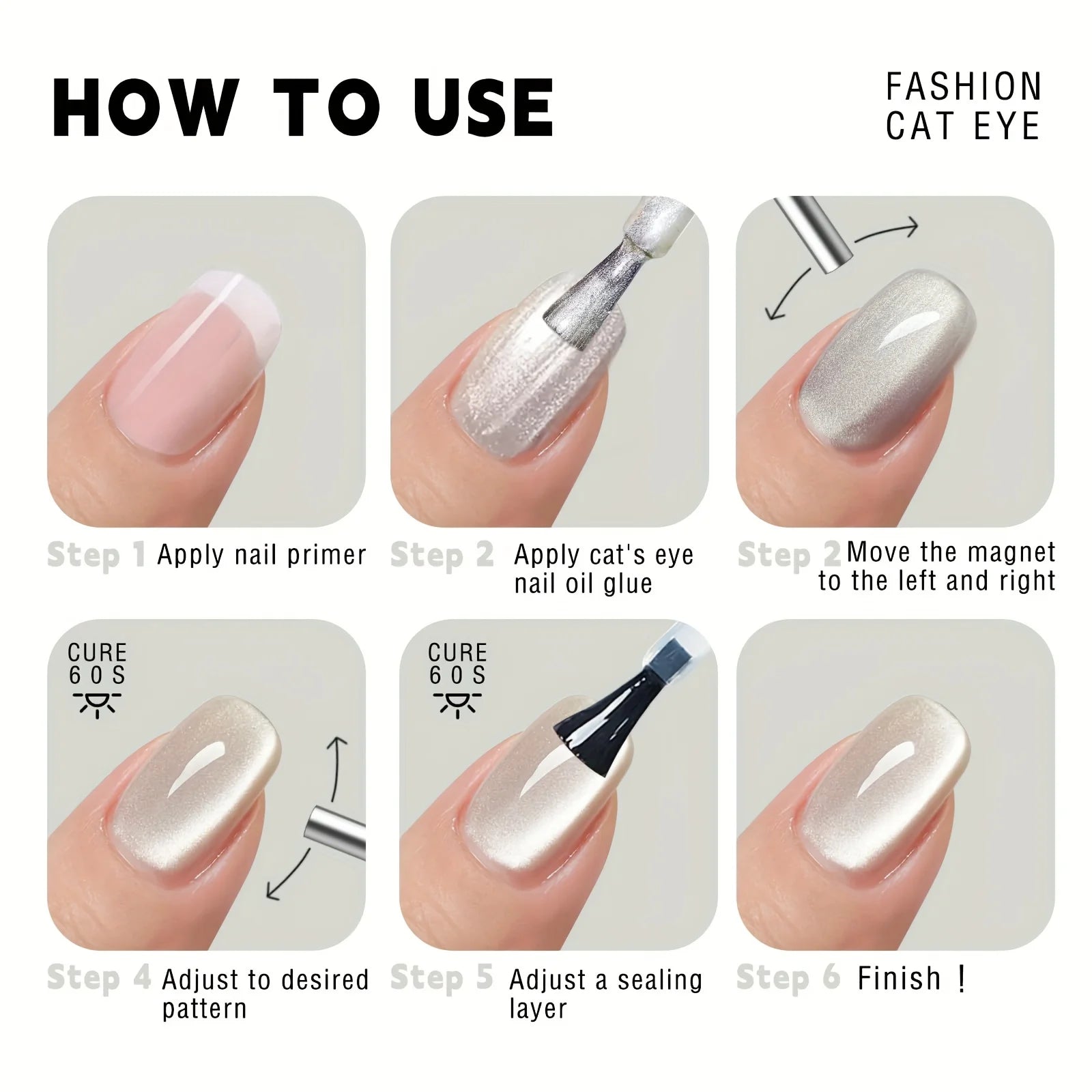 Round Nail Art Cat Eye Gel Magnetic Pen for Gel Polish 3D Cat Eye Nails Painting Strong Magnet Stick Manicure DIY Tools