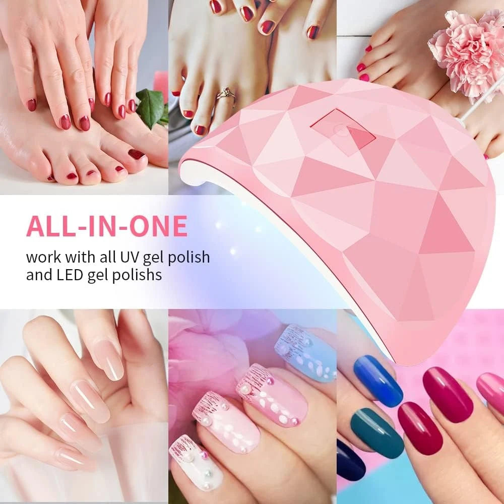 Nail Dryer Lamp UV Nail Polish Lamp Gel Curing Polishing Lamp for Gel Nails Gel Nail Polish Curing Dryer Home Salon Tool