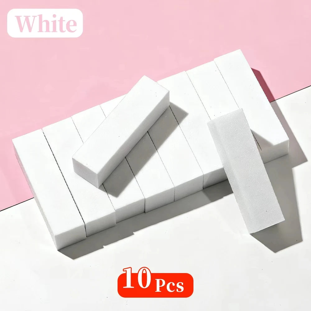 1/10Pcs Nail File Nail Art Buffer Grinder Buffing Block For Pedicure Tips Manicure Care Sponge Buffer Gel Polish Tools