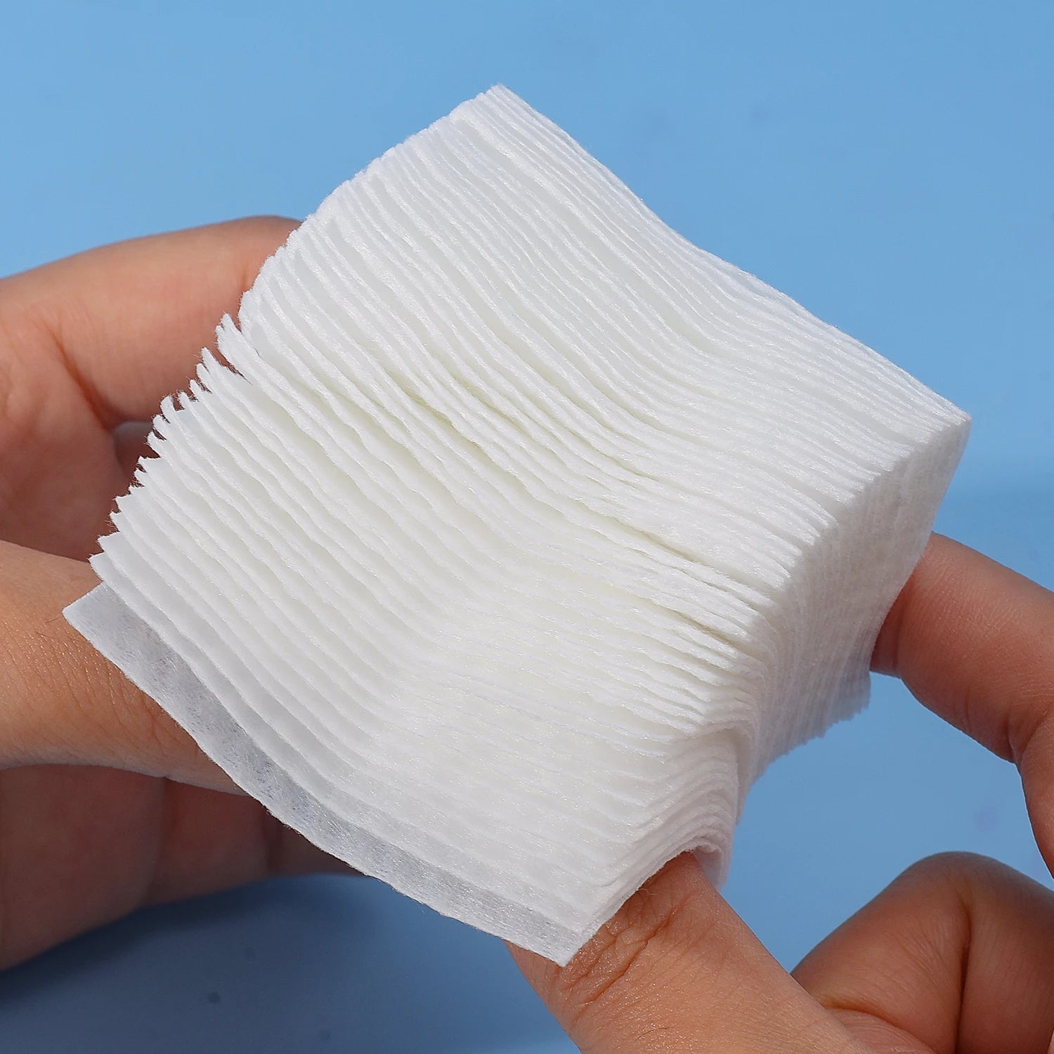 450PCS 3D Water-locking Makeup Cotton Pads for Women Non-shedding Square Pearl Pattern Cosmetic Remover Cotton Pads Face Tools