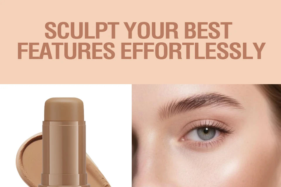 LANGMANNI Tri-Color Multi-Functional Face Brightening Contour Stick Contouring & Brightening Skin-Perfecting Stick