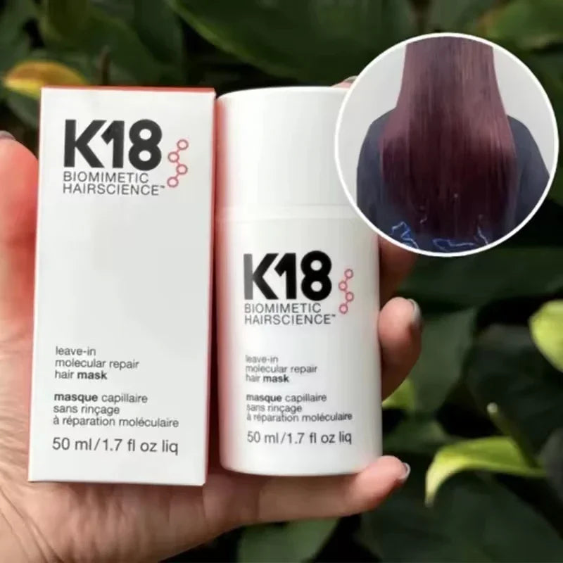 Original 50ml K18 Leave-In Molecular Repair Hair Mask Deep Conditioning Keratin Treatment Soft Hair Smoothing Healthy Hair Care