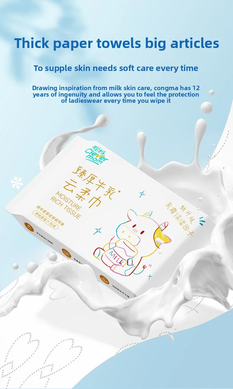 15 Packs 120 Pieces/Pack Thickened 6 Layers Baby Tissue Cream Moisturizing Cloud Tissue Soft Gentle Wipes for Sensitive Skin