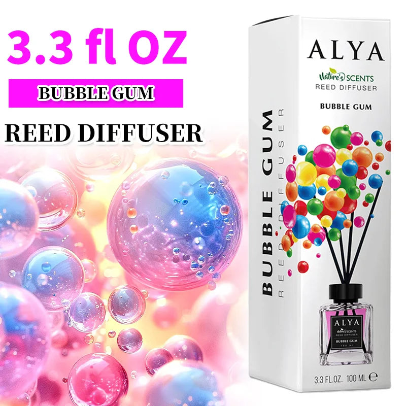 3.3oz Reed Diffuser Set with 14 Scents & 4 Incense Sticks | Long-Lasting Essential Oil Air Freshener | for Bedroom, Bathroom, Ho