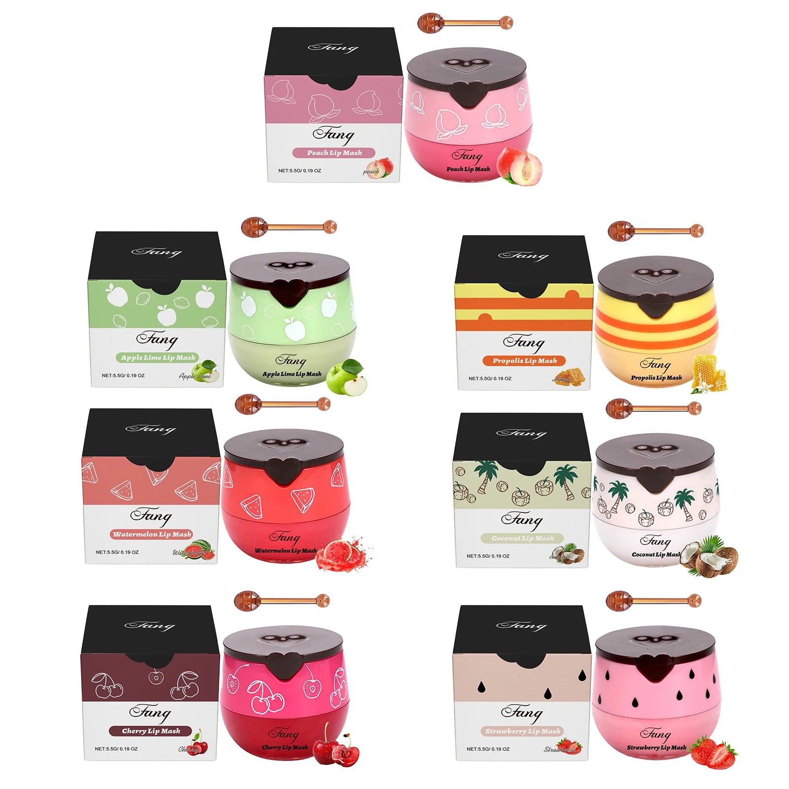 Lip Sleep Mask Night Sleep Moisturizing Lip Gloss Bleach Cream Exfoliating Fade Lip Lines Strawberry Honey Nourishing Lip Care
