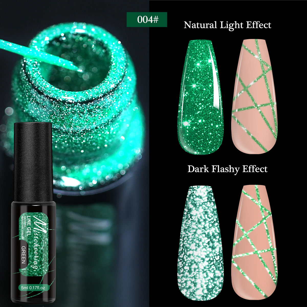 5ml Fluorescent Diamond Line Gel Shiny Painted Gel Nail Polish Semi-Permanent UV Gel Polish Varnish DIY Nail Art Design Salon