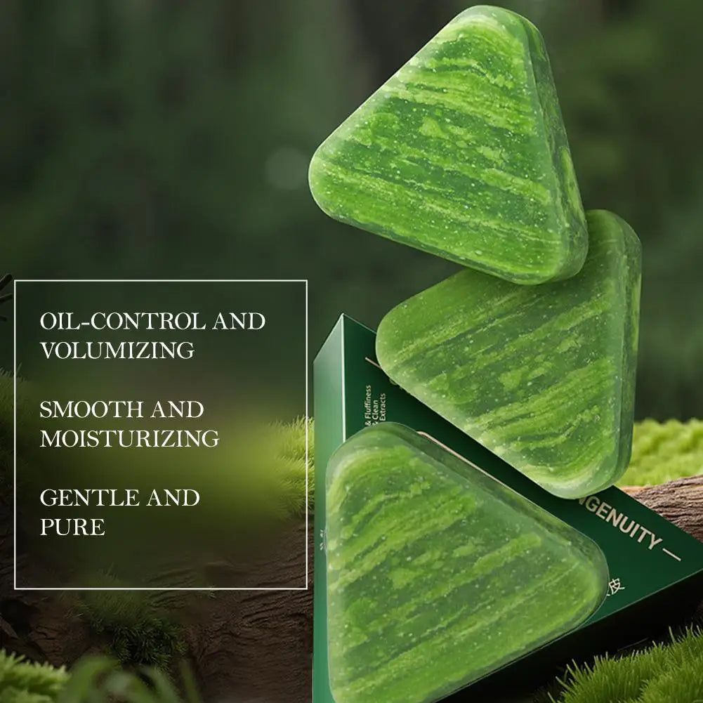 Herbal Extracts Hair Shampoo Bar Cleaning, Oil Control, Thickening Arborvitae Leaf And Usmal Grass Shampoo Bar Hair Care Soap