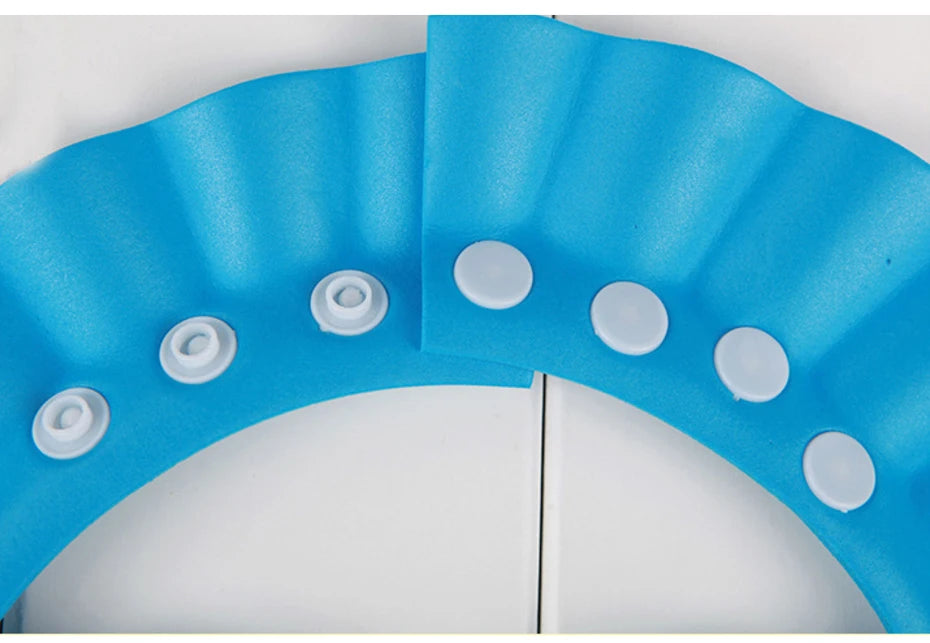 Adjustable Baby EVA Bath Shampoo Cap Waterproof Shower Visor Hat Anti-splash Hair Wash Shield Eye Ear Protection Bathing Hat for