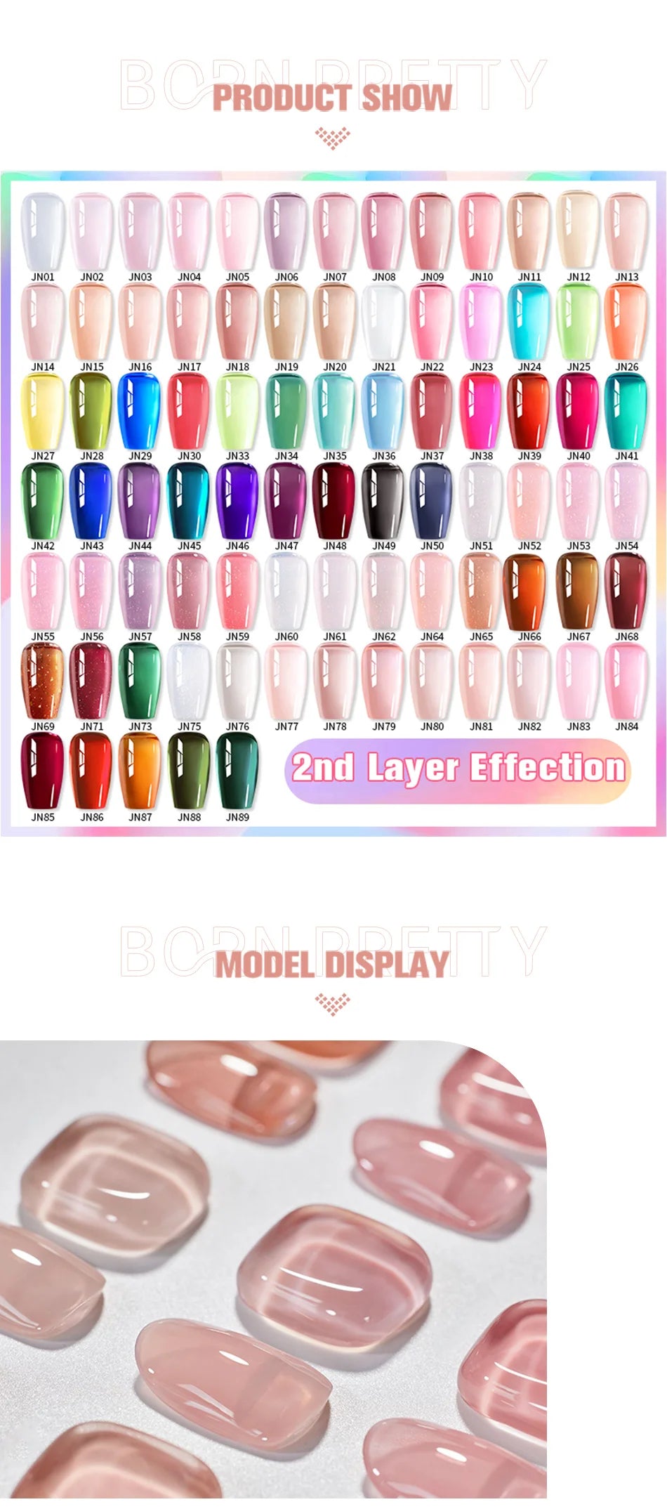 BORN PRETTY 83 Colors 10ml Jelly Nude Gel Nail Polish Autumn Amber Semi Transparent Manicure Soak off UV LED Nails Gel Varnish
