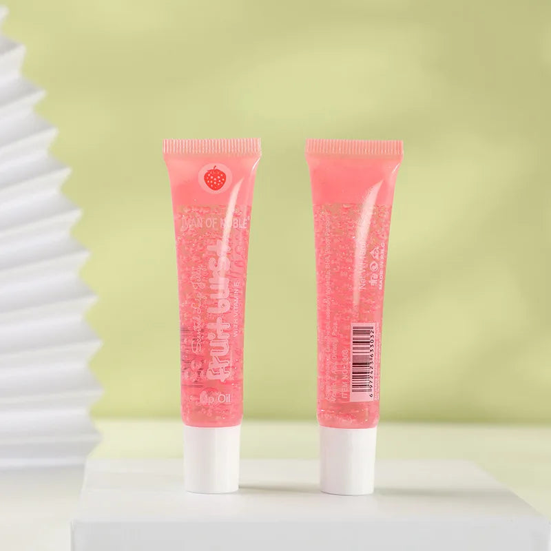 6Pcs Fruity Flavor Watery Glossy Lip Gloss Set Clear Lip Gel Hydrating Moisturizing Lip Gloss Women Lips Makeup
