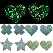 Sexy Nipple Pasties Invisible Disposable Breast Patch Clover Luminous Glitter Breast Lift Tape Chest Stickers Bara Nipple Covers