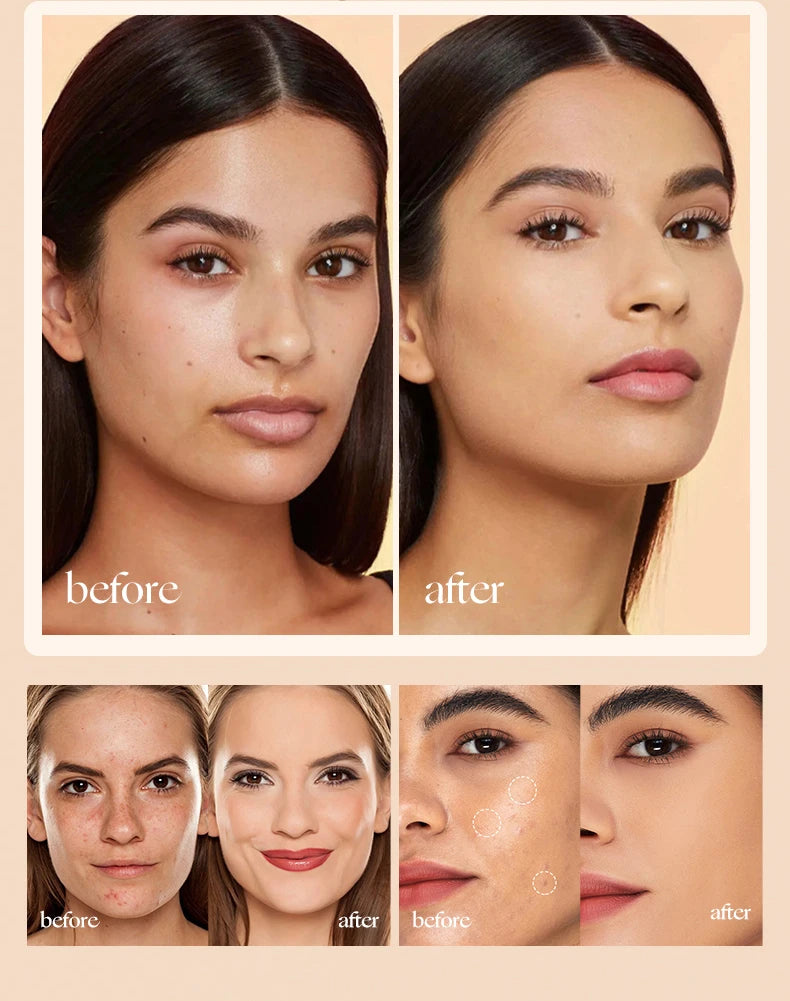Moisturizing Skin Tint Foundation for All Skin Types, Moisturizing Light Texture Natural Concealer Long Wear Face Makeup
