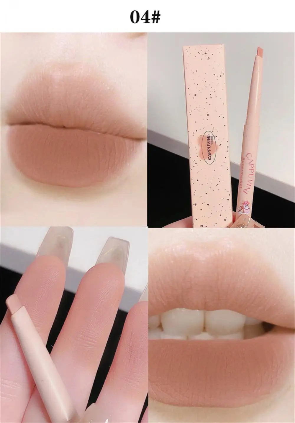 Nude Lip Liner Pencil, Smooth Outline Lip Shape, Waterproof Long-Lasting Matte Lipstick Pen Makeup for Natural Lips