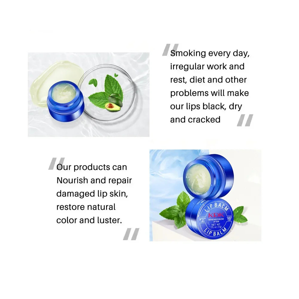 KDK Small Blue Pot Lipstick Exfoliate and Exfoliate Deeply Clean and Restore Lip Gloss Moisturize and Moisturize Lip Care