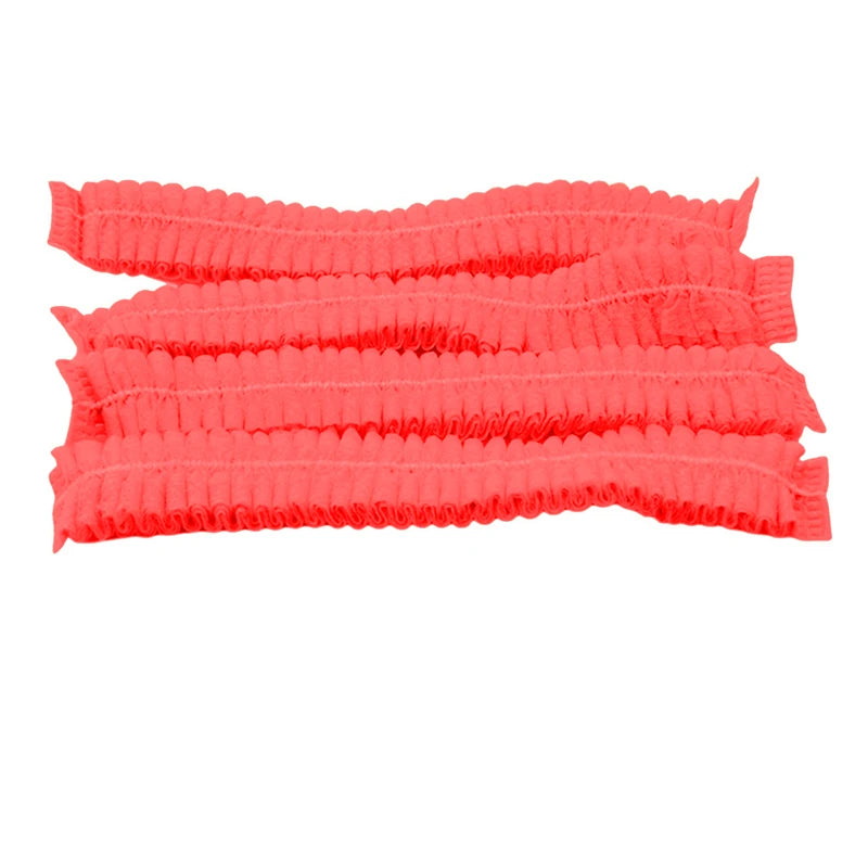 100pcs/Pack Disposable Hair Head Covers Net Bouffant Dustproof Anti Dust Caps Breathable Shower Bathing Hats Kitchen