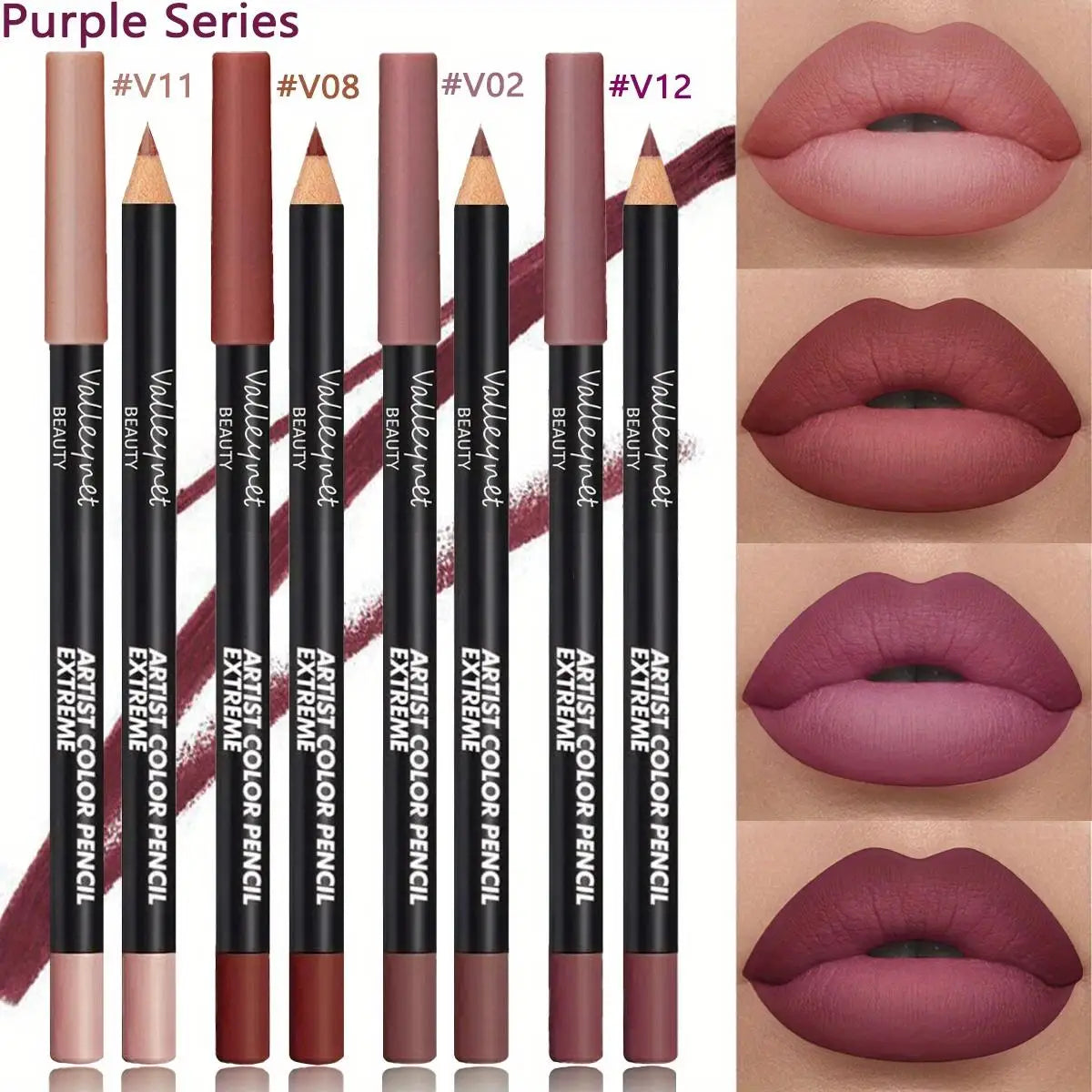 4pcs/set Lip Liner Set,Long-lasting Matte, Waterproof Lipstick Lip Liner Set Women'S Lip Cosmetics Matte Lip Makeup Pencil