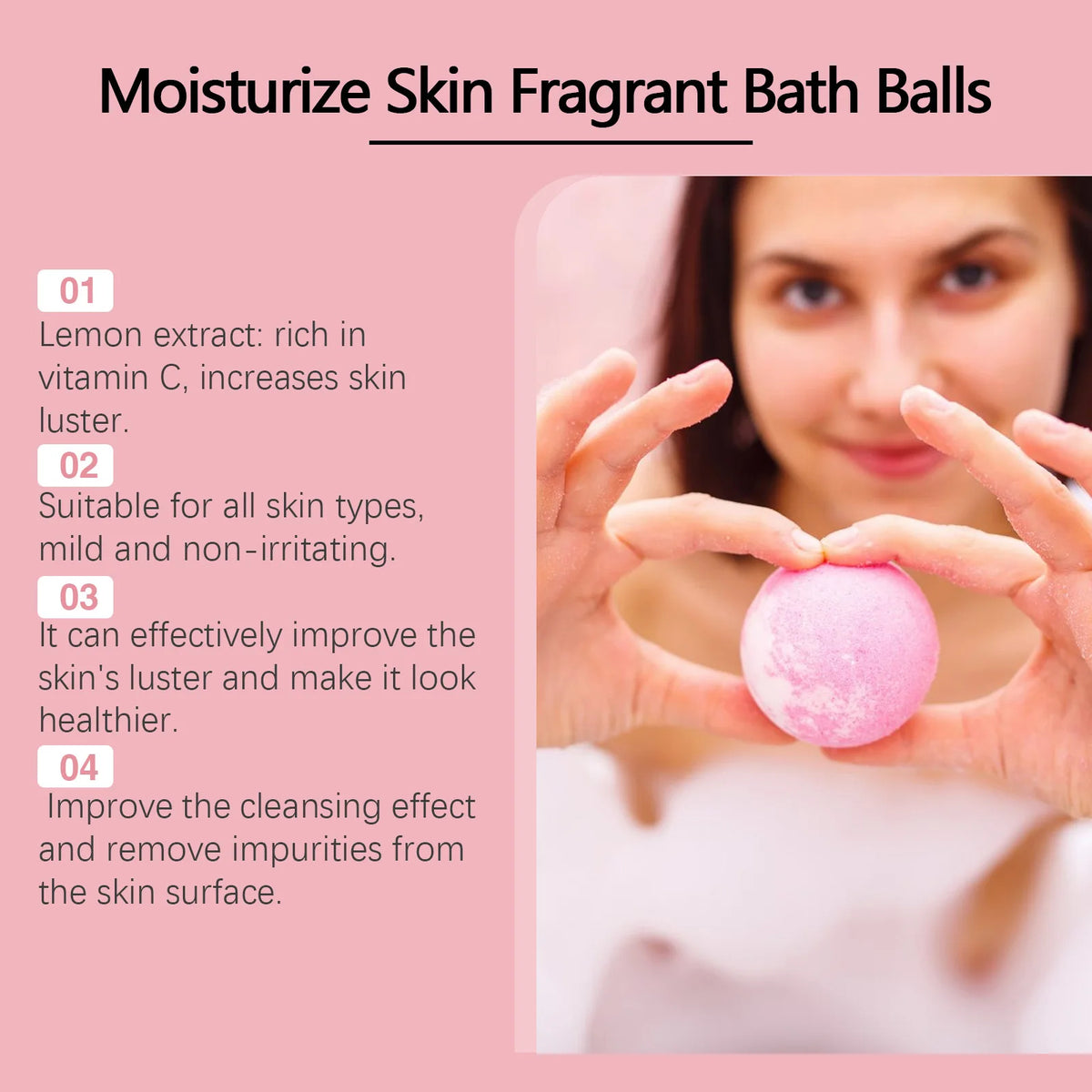 Bubble Bath Bombs Rosemary Lavender Aromatherapy Body Cleaning Exfoliating Relaxation Moisturize Stress Relief Shower Salt Balls