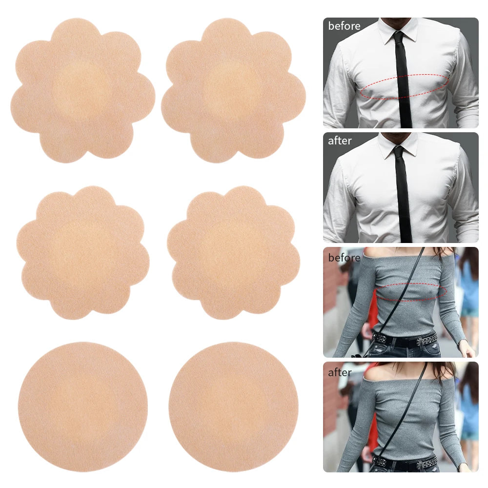 50-500pcs Nipple Cover Stickers Women Breast Lift Tape Pasties Invisible Self-Adhesive Disposable Bra Padding Chest Paste Patch