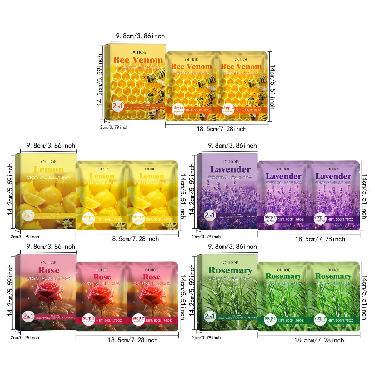 Crystal Jelly Spa Foot Soak Remove Dead Skin Soften Calluses Body Exfoliation Eliminate Fatigue Soothing Mud Scruber Skin Care