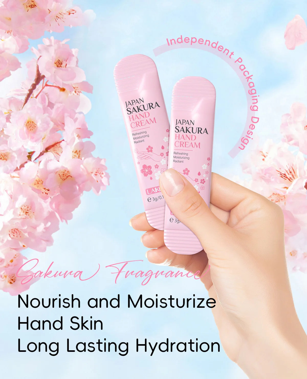 7pcs Collagen Sakura Hand Cream Skin Soften Nourish Care Deep Cracked Repair Beauty Products Girl Moisturizing Hand Skin