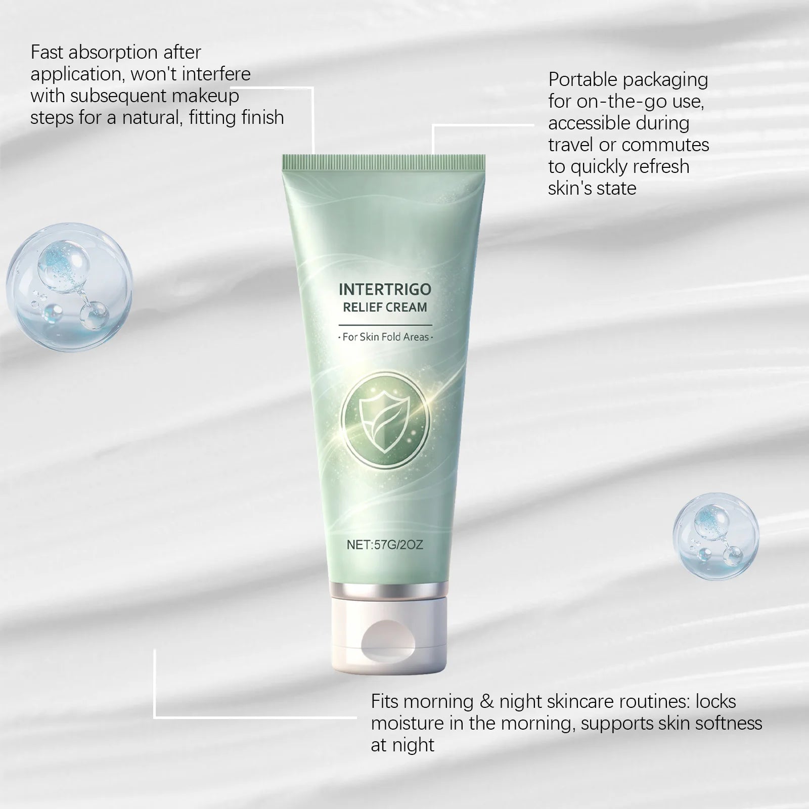 57g Intertrigo Relief Cream Soothing Skn Redness Lasting Moisturising Prevent Drying Non-Greasy Brighten Hydrating Body Lotion