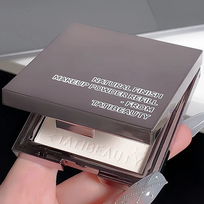 TATIBEAUTY Small Silver Block Powder Soft Focus Oil Control Setting Powder Concealer Pore Light Powder Loose Powder