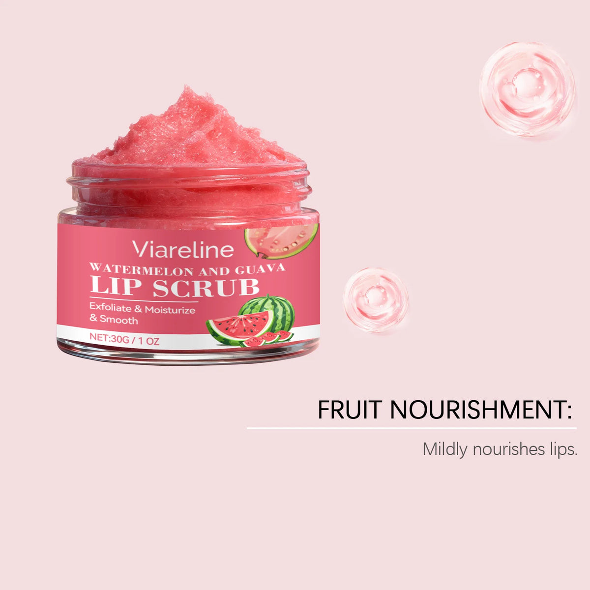 Watermelon Guajava Lip Scrub Natural Fruit Inspired Formula Smoothing Brightening Care For Dry Cracked Lip Repair K-Beauty Care