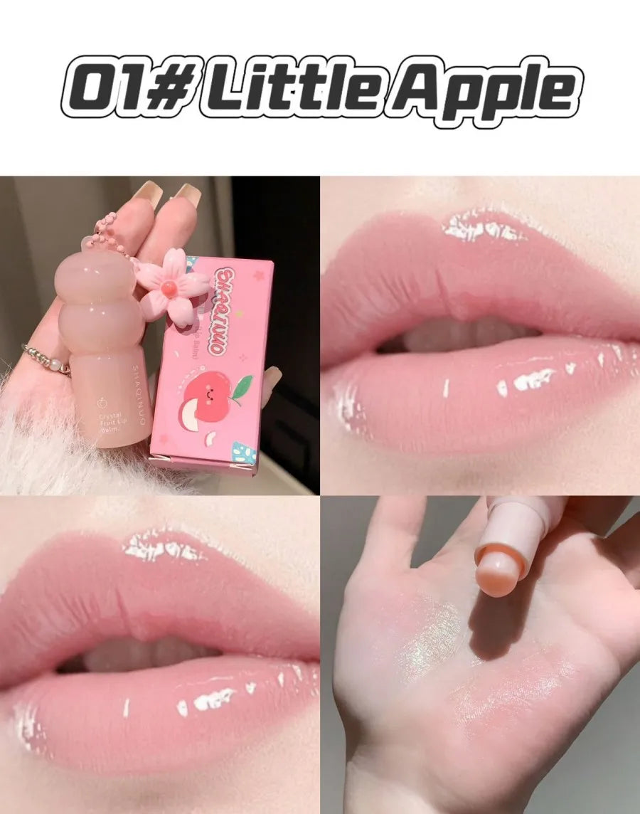 Hydrating Fruit Lip Balm Pendant, Tinted Moisturizing Lip Care for Fall & Winter, Prevents Dry Cracking, Refreshing Fruit Flavor