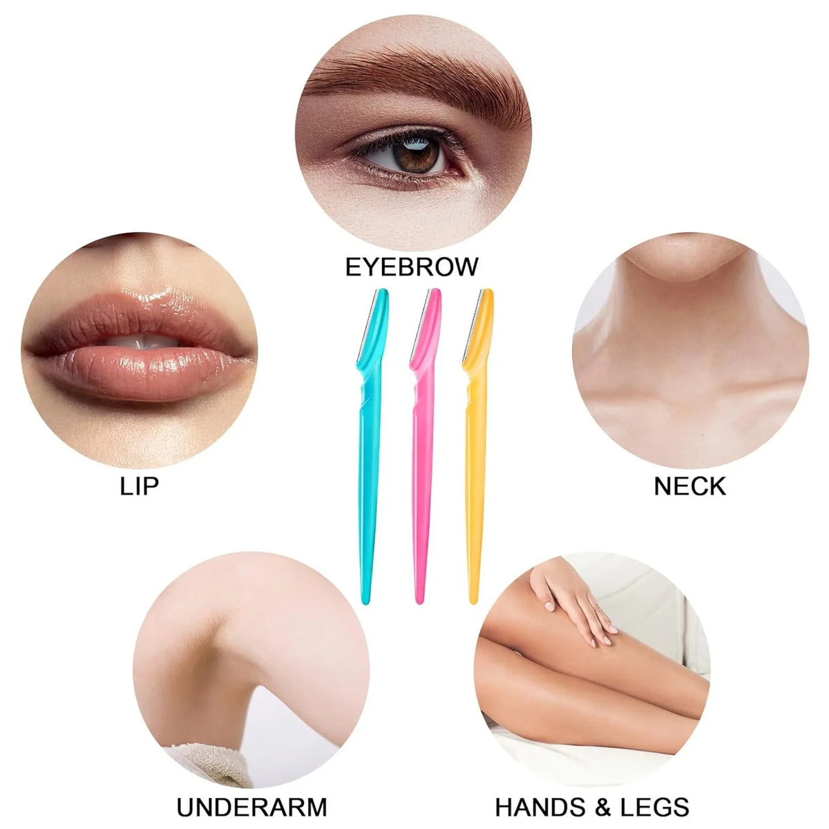 15 Multifunctional Facial Trimming Set, Suitable for Both Women And Men - Eyebrow Trimmer with Safety Cover, Suitable for Eyebro
