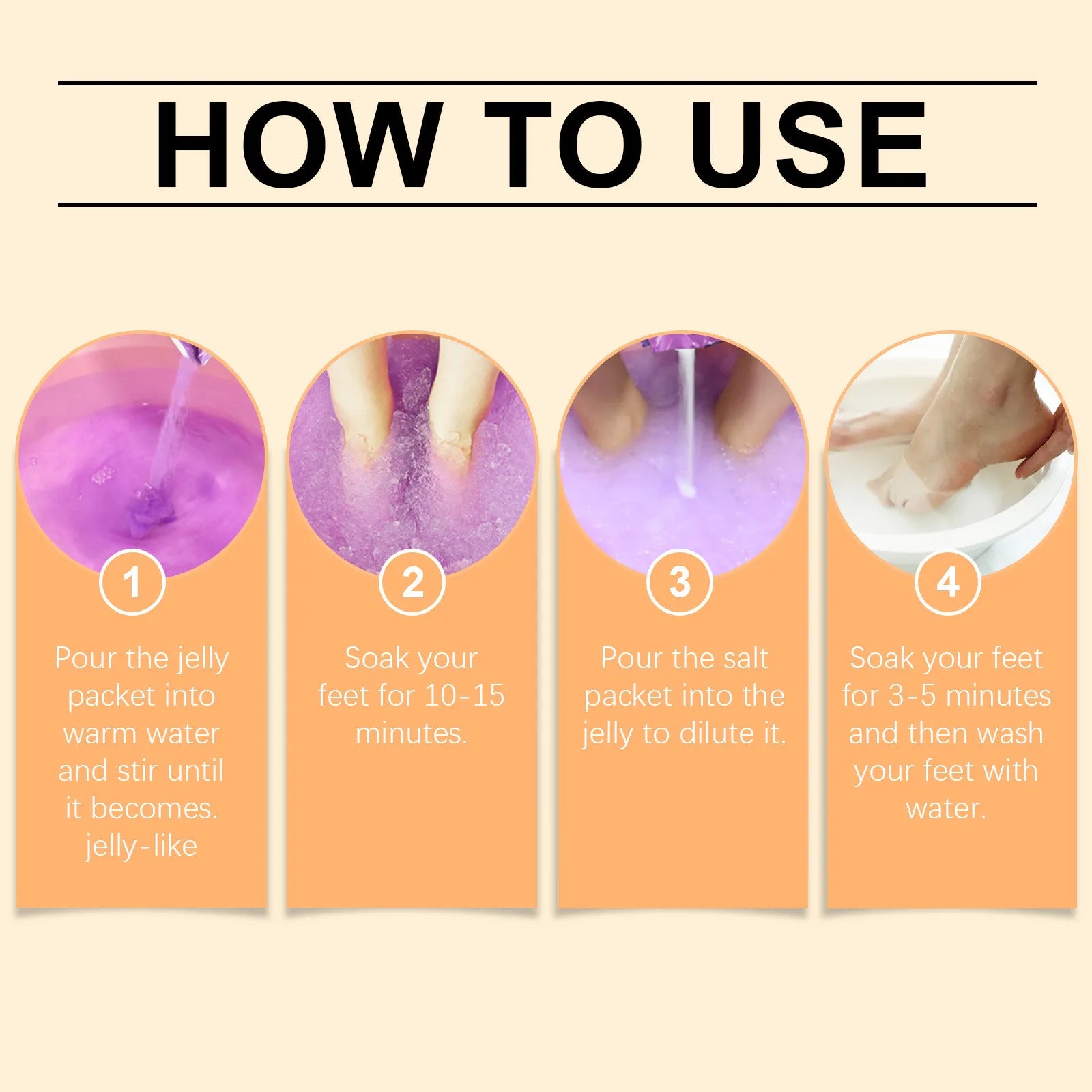 Crystal Jelly Spa Foot Soak Remove Dead Skin Soften Calluses Body Exfoliation Eliminate Fatigue Soothing Mud Scruber Skin Care