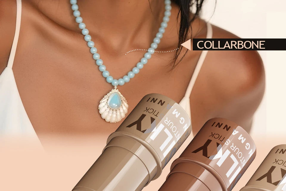 LANGMANNI Tri-Color Multi-Functional Face Brightening Contour Stick Contouring & Brightening Skin-Perfecting Stick