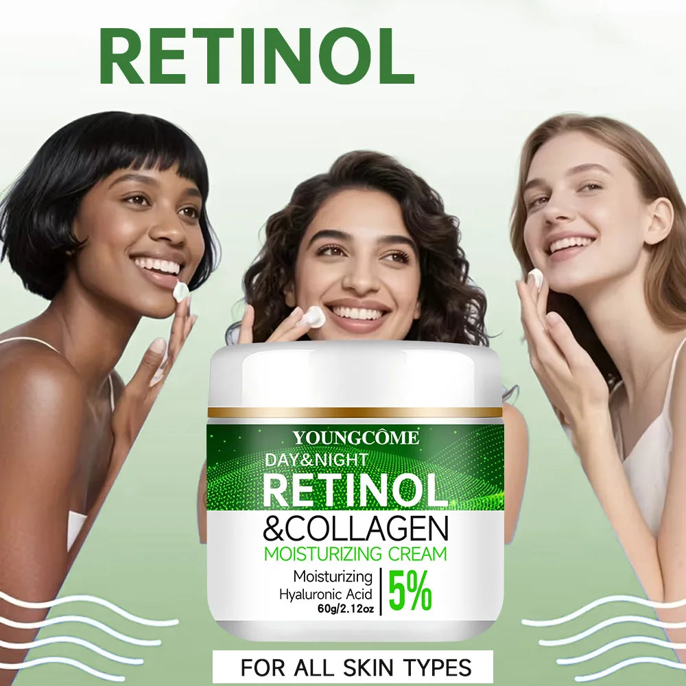YOUNGCOME Retinol Day Night Moisturizer Cream - Hyaluronic Acid Hydration for Daily Skin Care | Face Moisturizing Lotion