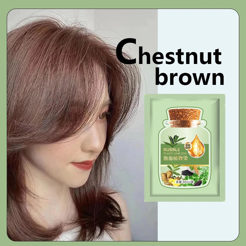 Pure Natural Herbal Hair Dye Shampoo 5 Minutes Change Hair Color Non-irritating Repair Gray White Fashion Hair Care Women Men