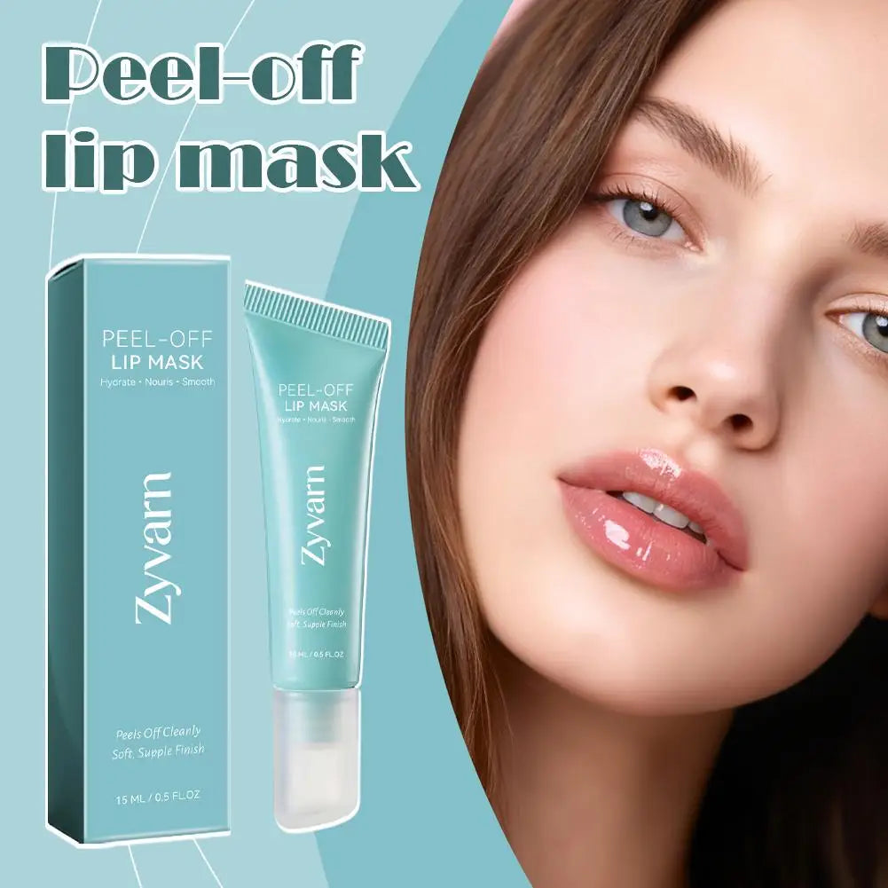 Peel-Off Lip Mask Hydrating Exfoliating Lip Scrub Mask for Dry Lips, Moisturizing Plumping Lip Peel Mask to Remove Dead Skin