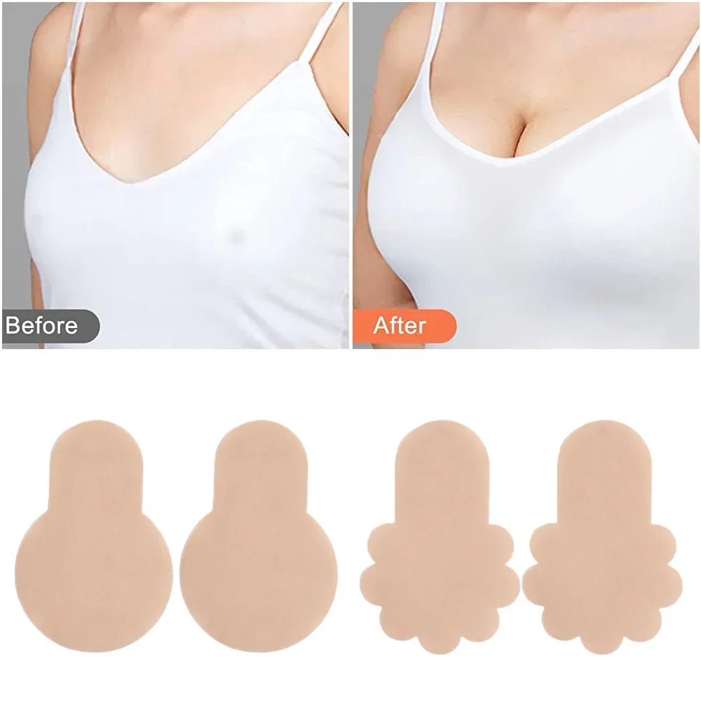 10-40pcs Invisible Nipple Stickers Non-Woven Fabric Lift Breast Pads Chest Bra Boob Patches Disposable Nipple Covers for Women