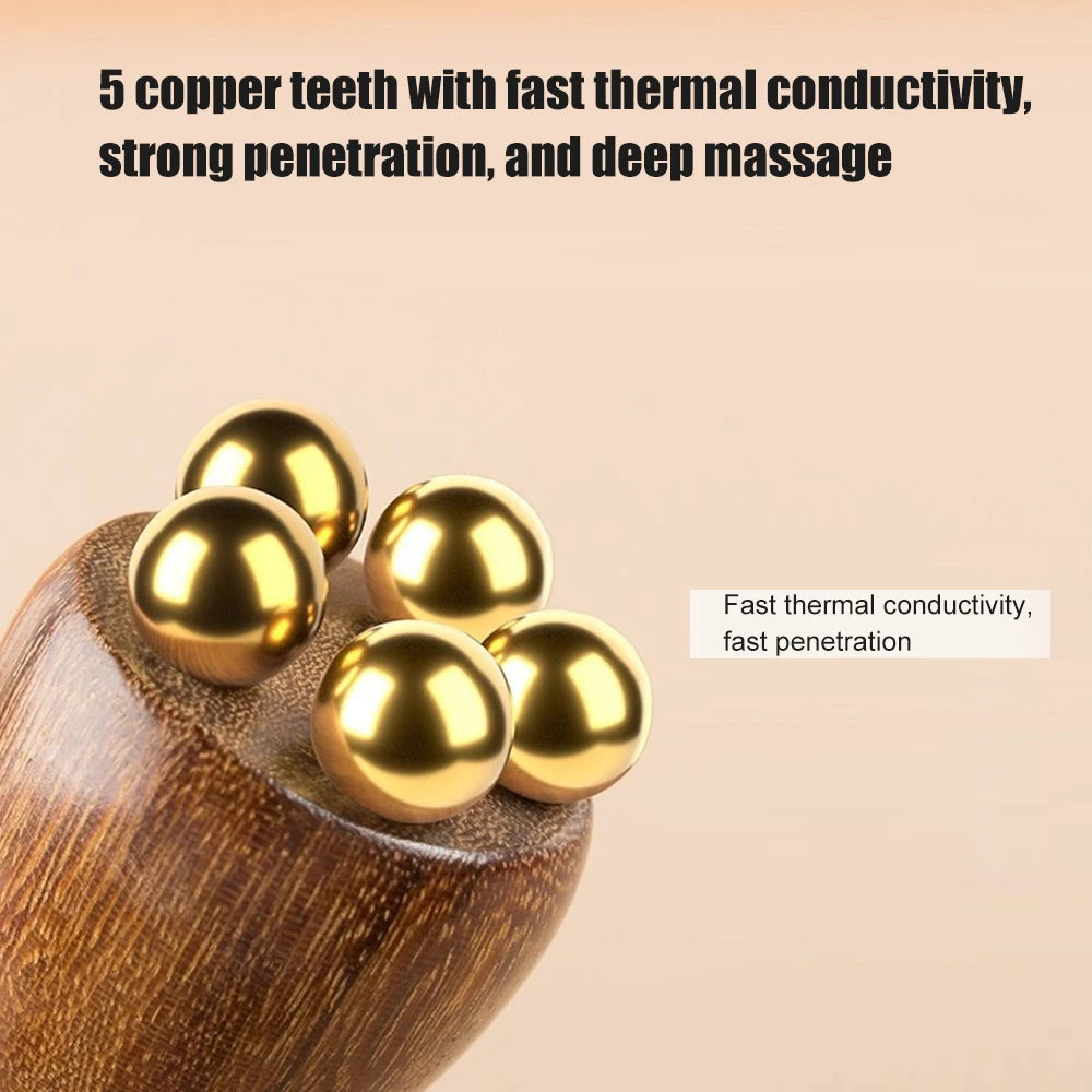 1pcs  Hot Face Massage Tools Lotus Seedpod Beauty Brass & Rosewood Dark Circles Gua Sha Tool Eye Relaxation Meridians Acupoint
