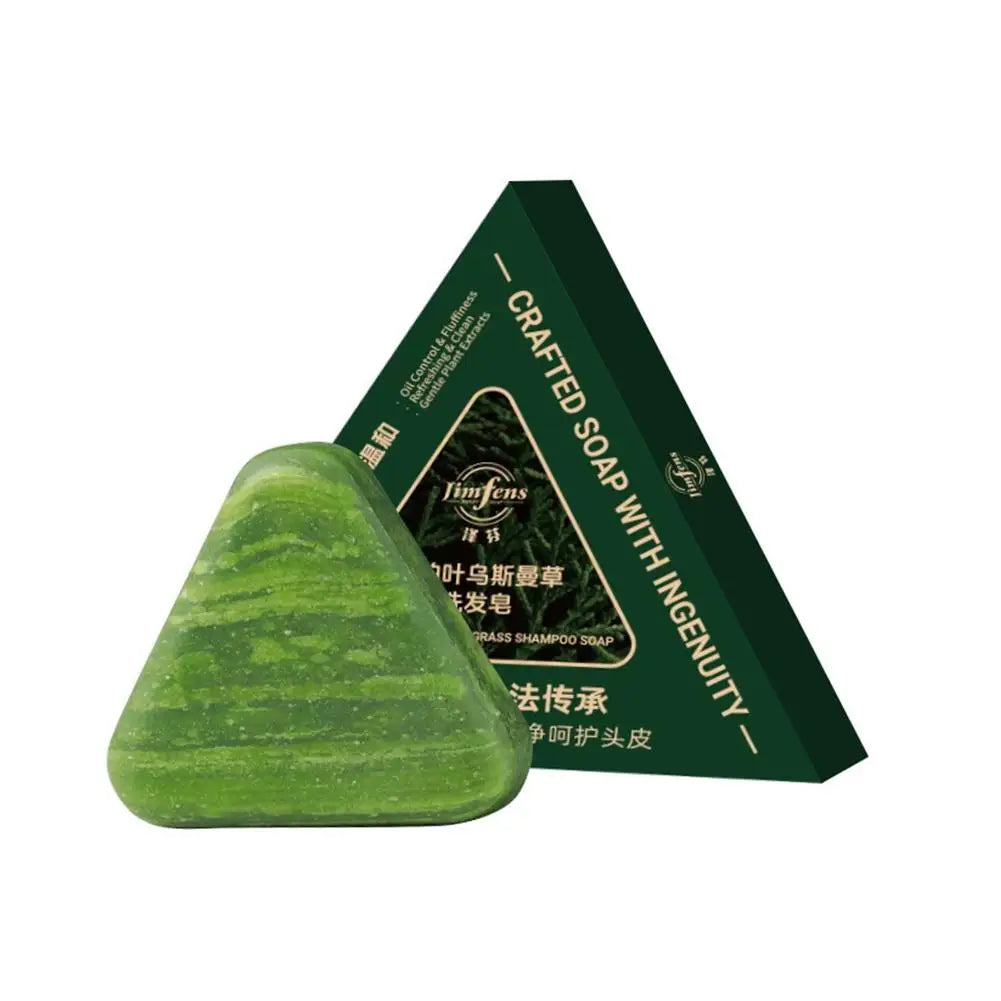 Herbal Extracts Hair Shampoo Bar Cleaning, Oil Control, Thickening Arborvitae Leaf And Usmal Grass Shampoo Bar Hair Care Soap