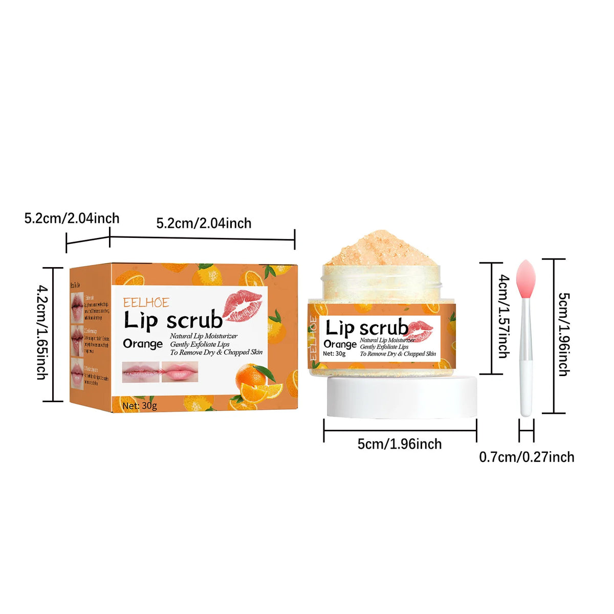 EELHOE Pink Lips Scrub Exfoliator Dead Skin Removal Lightening Fade Lip Lines Anti Dryness Moisturizing Makeup Lip Care Products