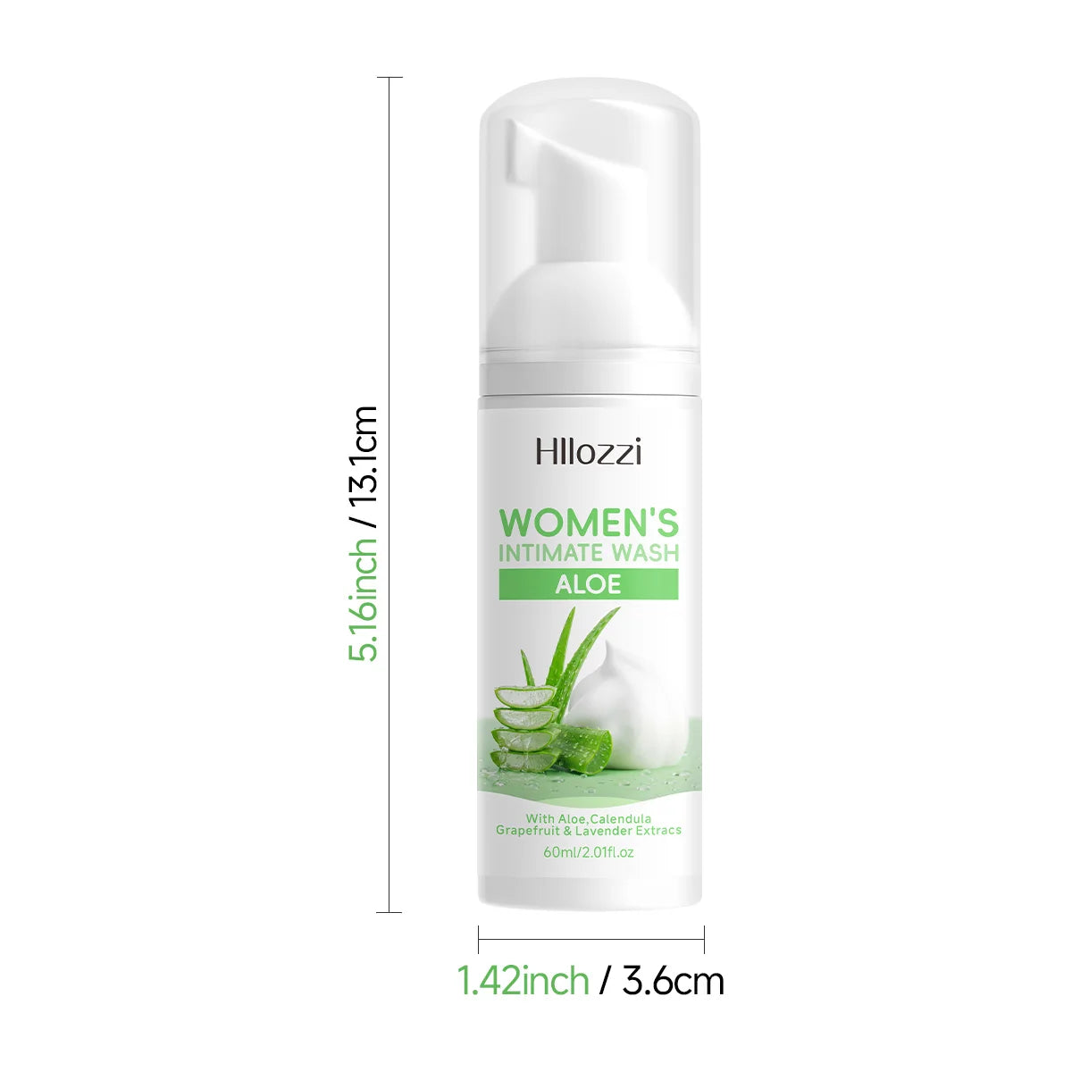 WOMEN'S INTIMATE WASH ALOE, Long-lasting freshness in womens body wash, rich lather, gentle on skin, controls odor cleanses skin