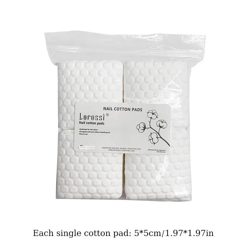 ●200/500Pcs White Nail Cotton Pad  For Nail Wipe Lint-Free Nail CottonGel Polish RemoverNail Art Cleaning Tool