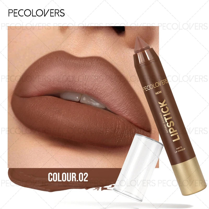 1PC Brown Matte Lip Liner Crayon, Smooth Application, Highly Pigmented, Long-lasting Wear, Lip Cosmetics