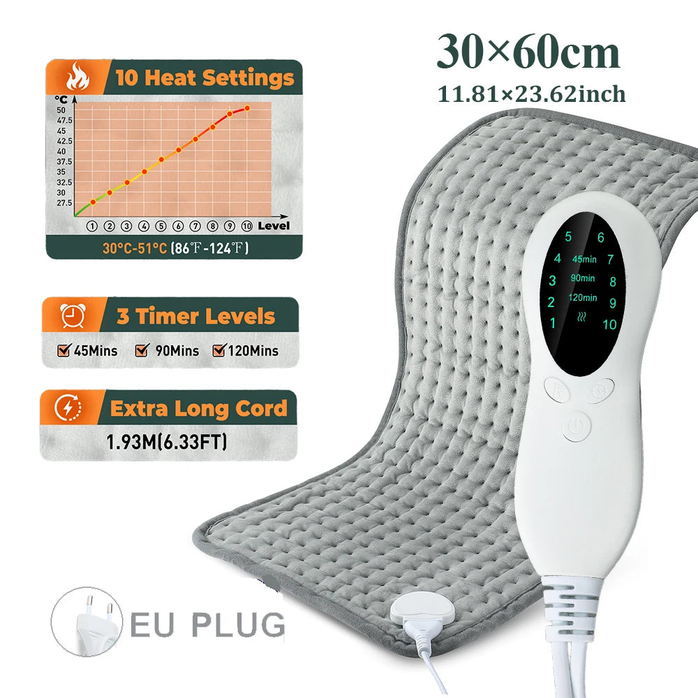 Home Electric Heating Pad Back Shoulder Office Winter Warming Blanket 10 Heat Thermal Mat Abdomen Period Menstrual Belt